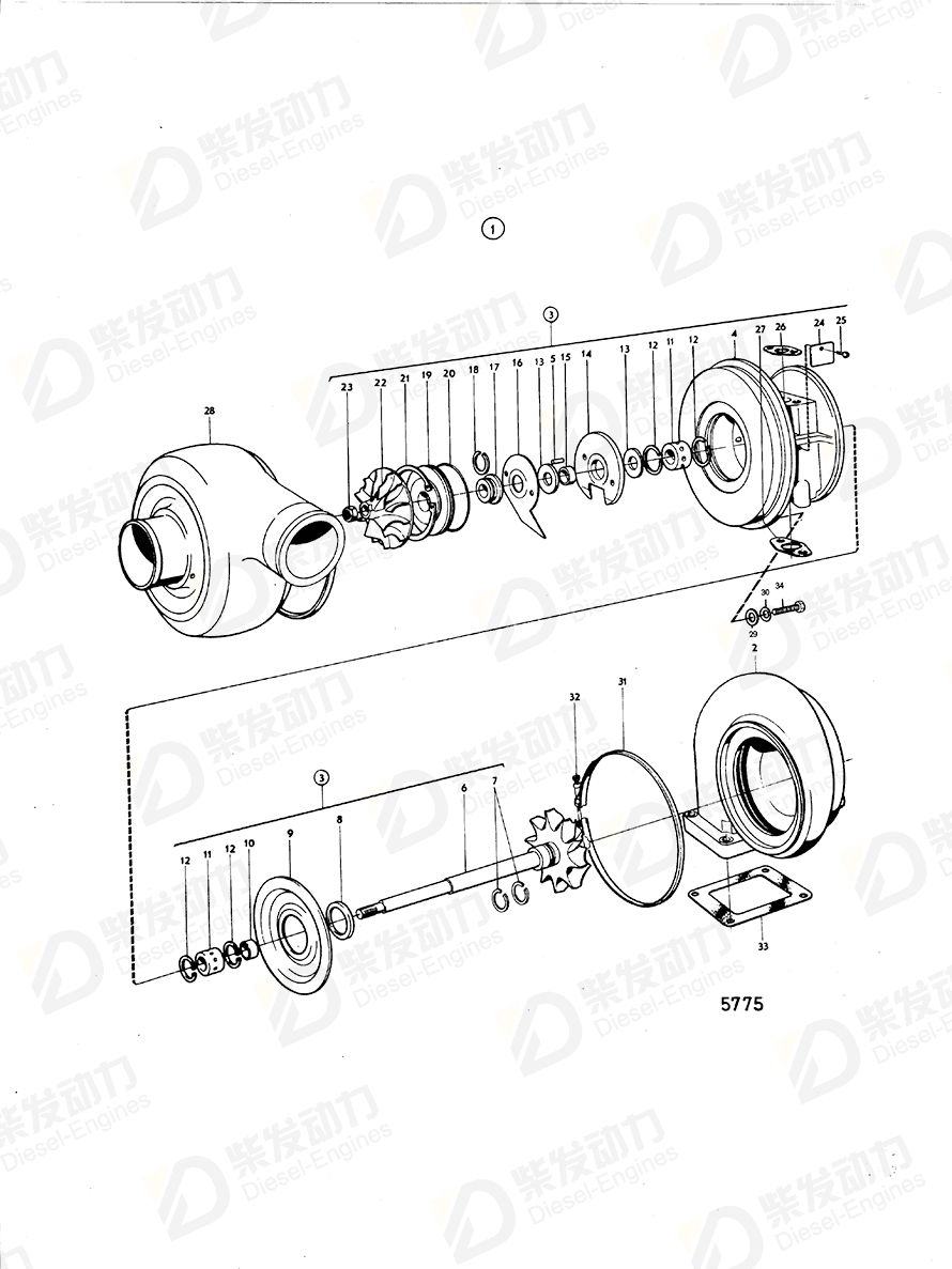 VOLVO Compressor wheel 467414 Drawing